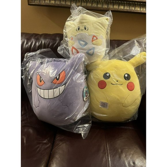 Rare Combo Squishmallow 12 inch Togepi & 14 inch Pikachu 14 inch Gengar In-Hand - Picture 4 of 4